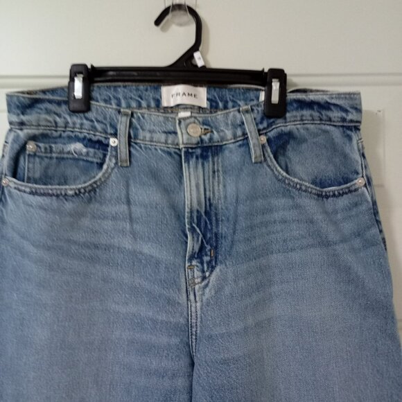 Frame Le Jane Wide Leg Jeans Size 29 Womens Blue Denim - Picture 8 of 13
